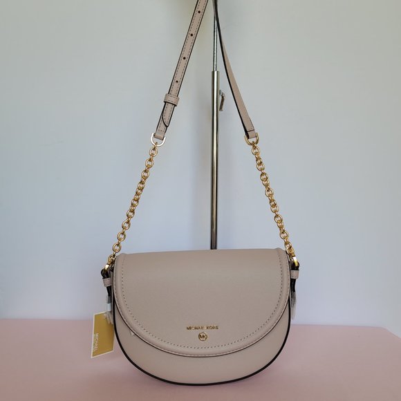 MICHAEL KORS Jet Set Charm Saffiano Leather MD Half Dome Chain Crossbody-🎈$148. - Picture 6 of 16